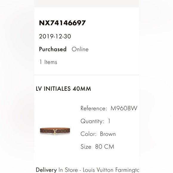 Authentic Louis Vuitton LV Initiales 40 MM Belt - Picture 7 of 7